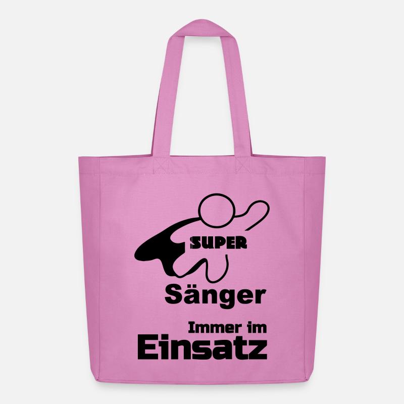 Super Sänger, Musik,Berufe, Sprüche, Geschenk - Midweight recycelter Stoffbeutel von Stanley/Stella - Pink