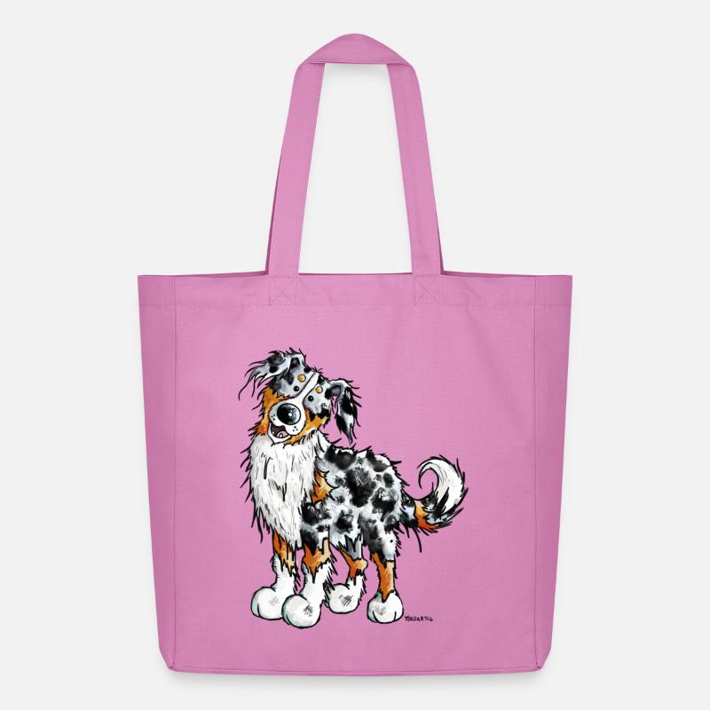 Witziger Australian Shepherd - Midweight recycelter Stoffbeutel von Stanley/Stella - Pink