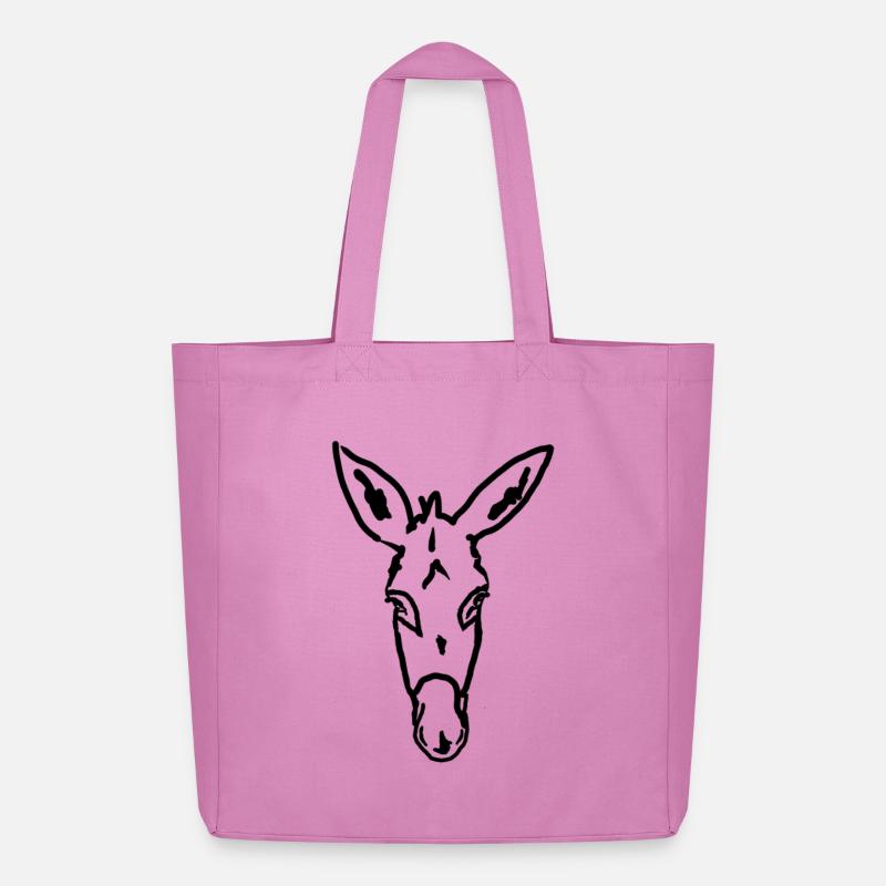 Esel Âne Donkey - Midweight recycelter Stoffbeutel von Stanley/Stella - Pink