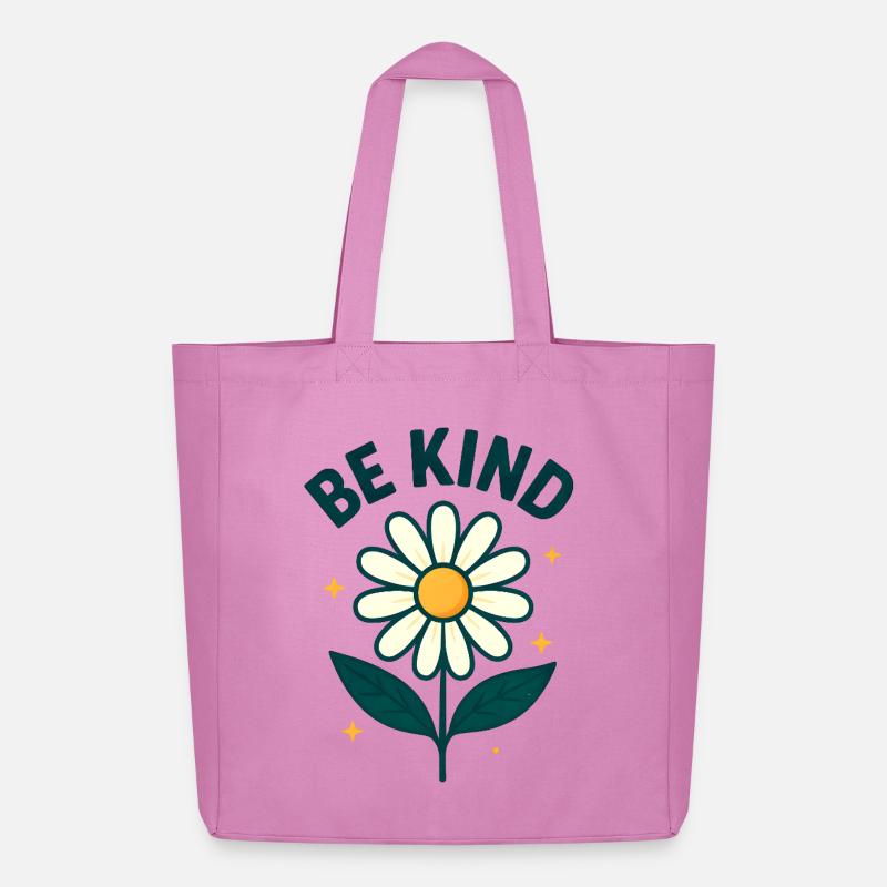 Inspirierende Blume mit Botschaft - Midweight recycelter Stoffbeutel von Stanley/Stella - Pink