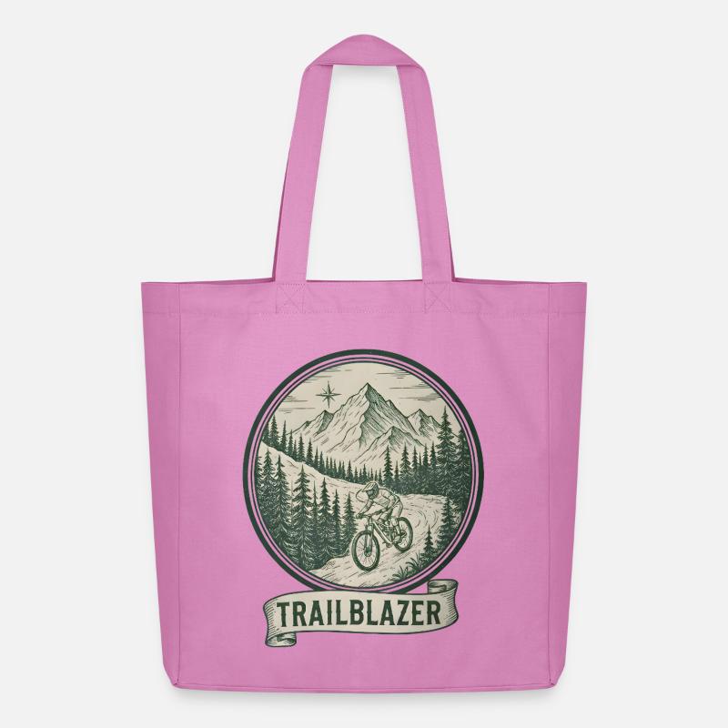 Trailblazer Mountainbiker Abzeichen - Midweight recycelter Stoffbeutel von Stanley/Stella - Pink