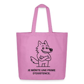 Prime d'existence du loup arrogant - Tote bag Stanley/Stella Midweight recyclé - rose - Devant