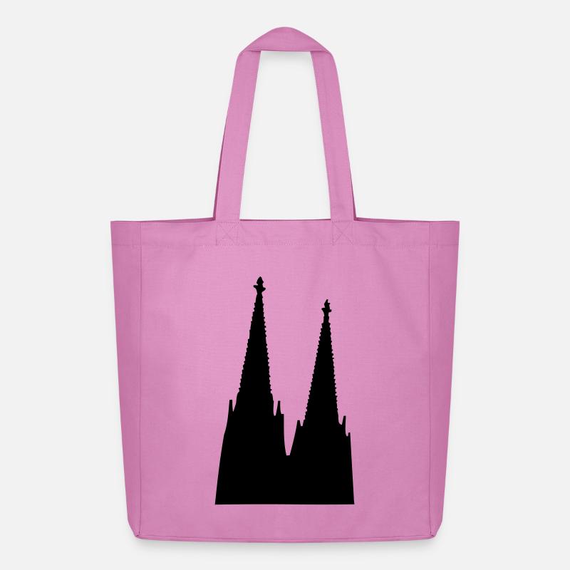 Der Kölner Dom in Köln - Midweight recycelter Stoffbeutel von Stanley/Stella - Pink