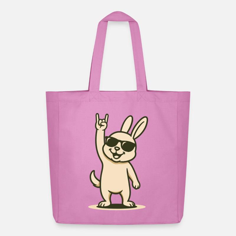 Rocker-Hasi mit Style - Midweight recycelter Stoffbeutel von Stanley/Stella - Pink