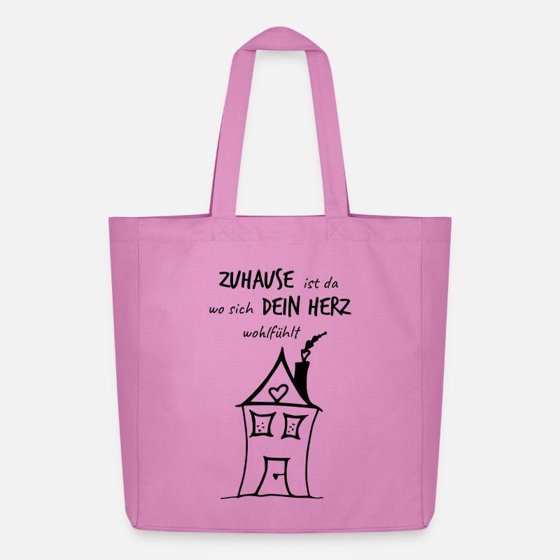 HERZensHÄUSCHEN - Das Original by heavenlygoods - Midweight recycelter Stoffbeutel von Stanley/Stella - Pink