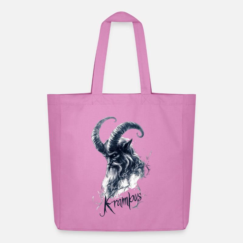 Krampus - Schwarz-weiss - Midweight recycelter Stoffbeutel von Stanley/Stella - Pink