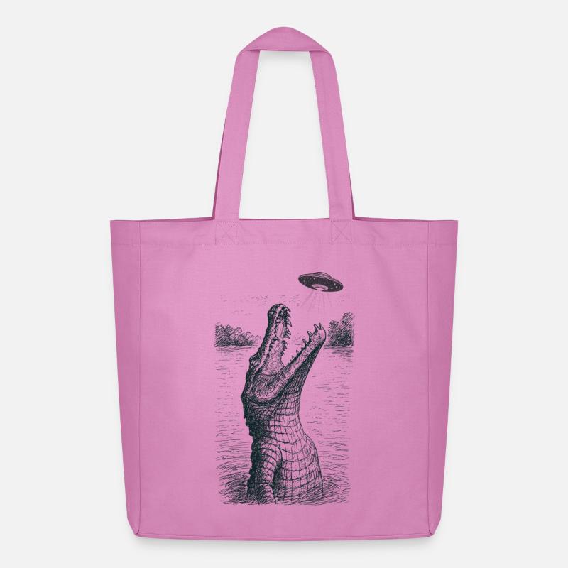 Ufo Croc Meme - Midweight recycelter Stoffbeutel von Stanley/Stella - Pink