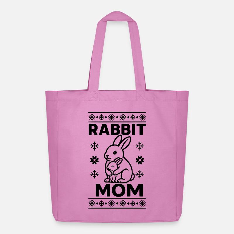 rabbit mom kaninchen mama  - Midweight recycelter Stoffbeutel von Stanley/Stella - Pink