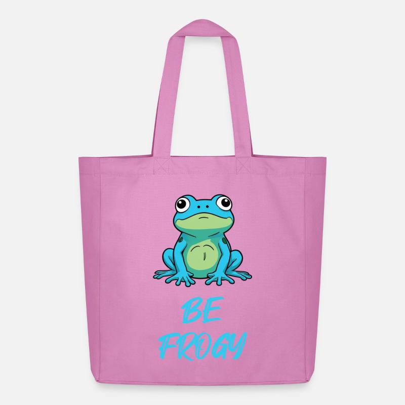 Frosch Blau - Midweight recycelter Stoffbeutel von Stanley/Stella - Pink
