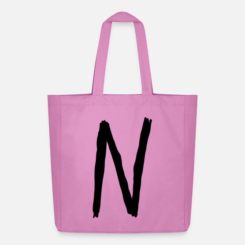 Buchstaben N - Midweight recycelter Stoffbeutel von Stanley/Stella - Pink