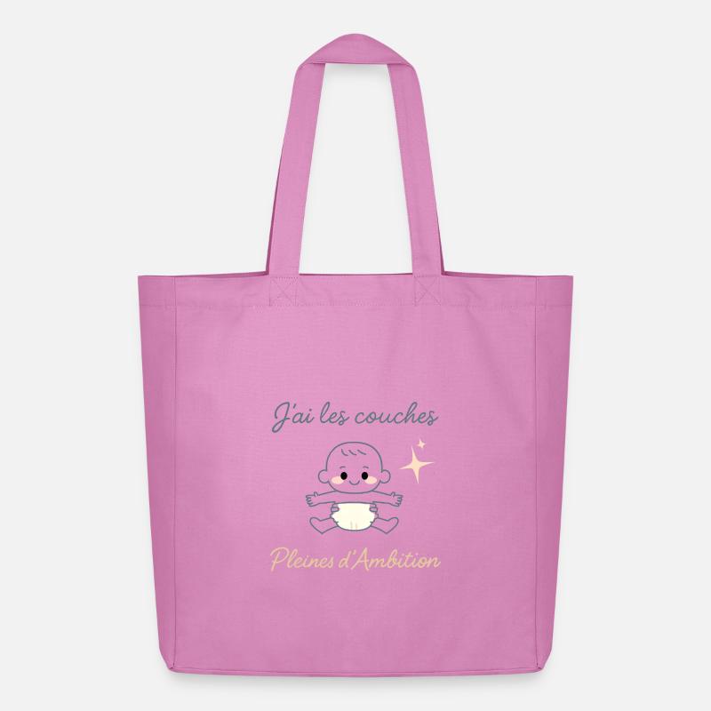 "Ich habe Windeln voller Ehrgeiz" - Midweight recycelter Stoffbeutel von Stanley/Stella - Pink
