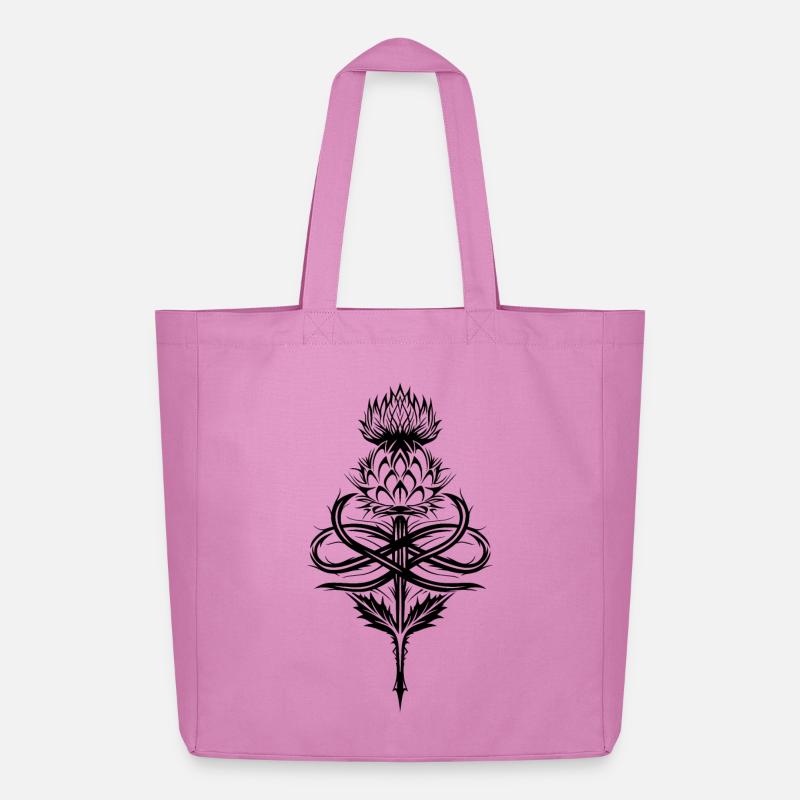 Distel Tribal mit Infinity Symbol - Midweight recycelter Stoffbeutel von Stanley/Stella - Pink