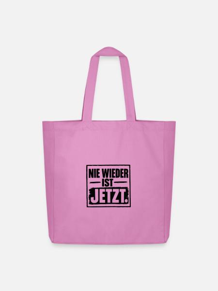 #niewieder - Midweight recycelter Stoffbeutel von Stanley/Stella - Pink