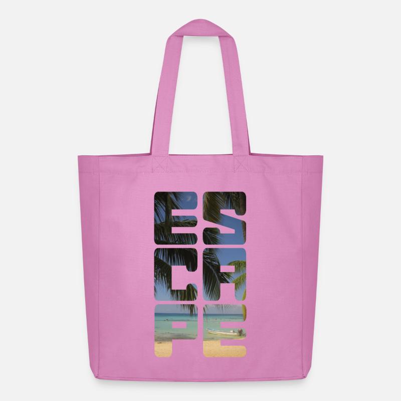 Plage d’évasion - Tote bag Stanley/Stella Midweight recyclé - rose