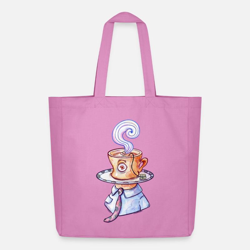 Surrealer Teetassen-Mann - Midweight recycelter Stoffbeutel von Stanley/Stella - Pink