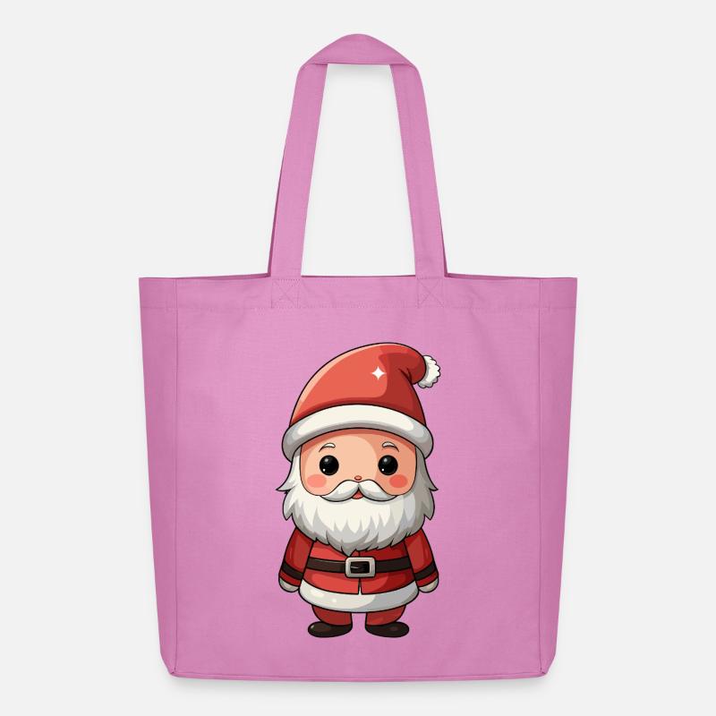 Chibi Santa Cheer Illustration - Midweight recycelter Stoffbeutel von Stanley/Stella - Pink