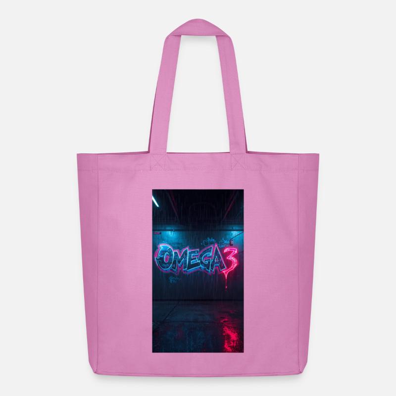 Graffiti néon Omega3 - Tote bag Stanley/Stella Midweight recyclé - rose