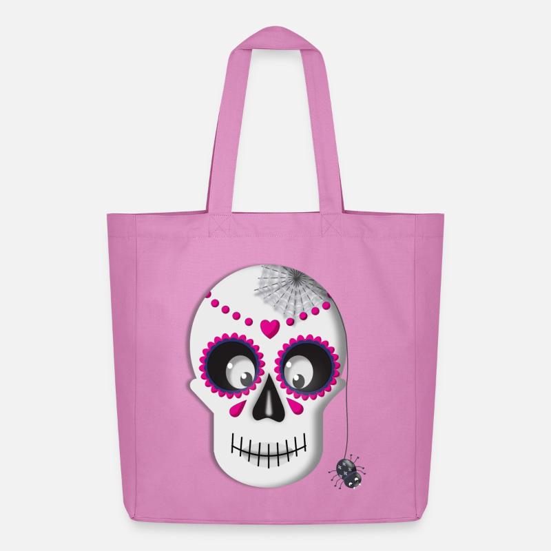 Sugar Skull - Midweight recycelter Stoffbeutel von Stanley/Stella - Pink