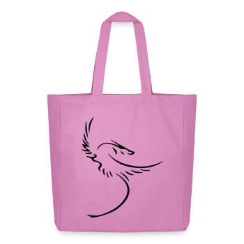 dragon figure myth dragonfly roof symbol phoenix - Midweight Recycled Tote Bag by Stanley/Stella - pink - Front