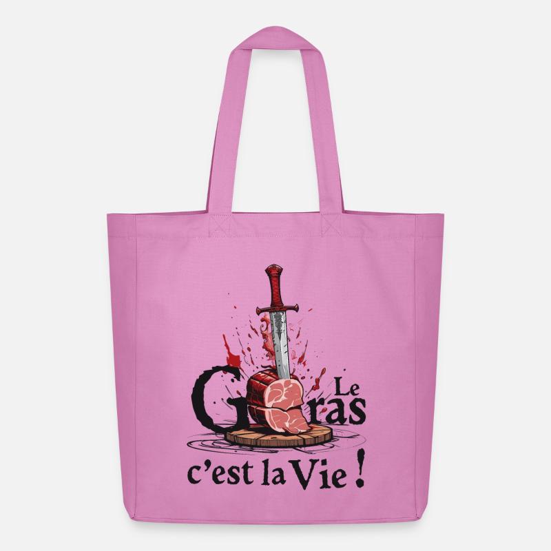 Le gras cest la vie ! légende de Camelot - Tote bag Stanley/Stella Midweight recyclé - rose