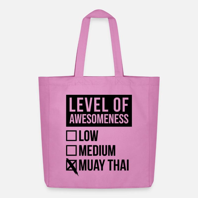 Muay Thai - Midweight recycelter Stoffbeutel von Stanley/Stella - Pink