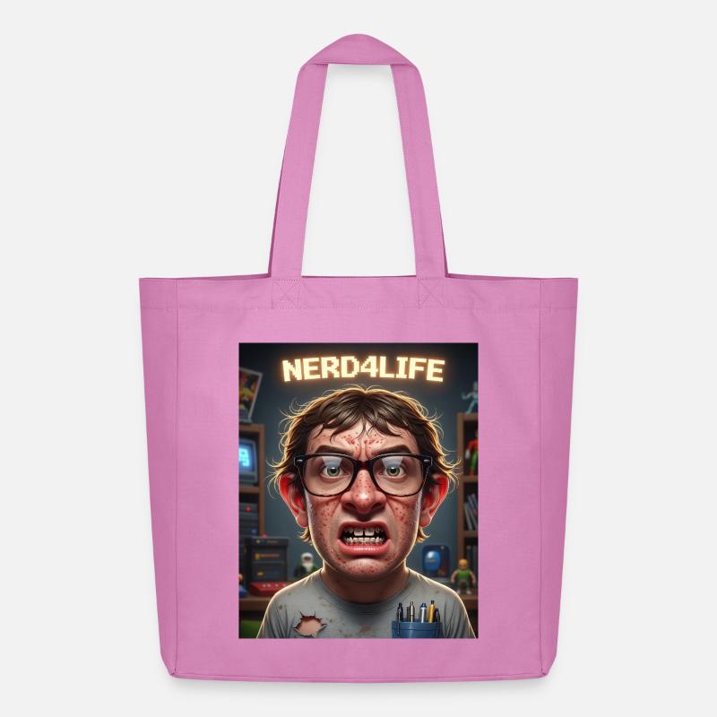 Nerd4Life Impression de style pixel - Tote bag Stanley/Stella Midweight recyclé - rose