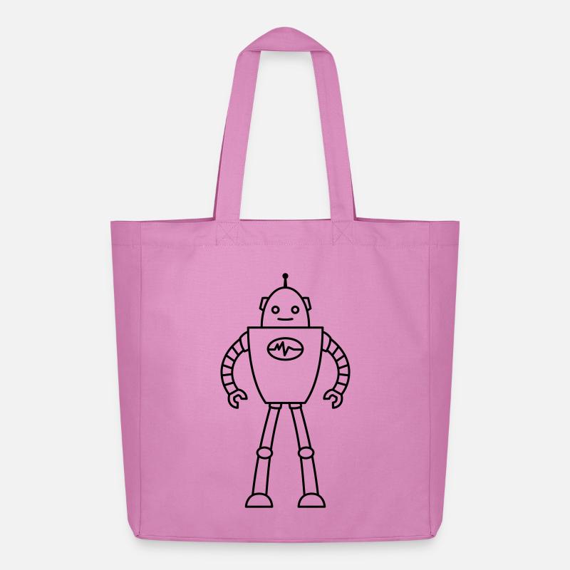 Robots from the Future – AI Sci-Fi Nerd Shirt - Midweight Recycled Tote Bag by Stanley/Stella - pink