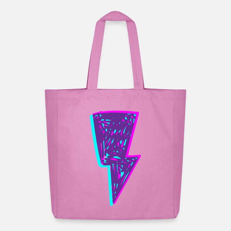 Psychedelischer Neonstrahl - Midweight recycelter Stoffbeutel von Stanley/Stella - Pink