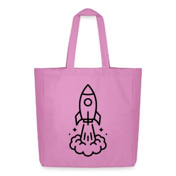 Icône spatiale de lancement de fusée - Tote bag Stanley/Stella Midweight recyclé - rose - Devant