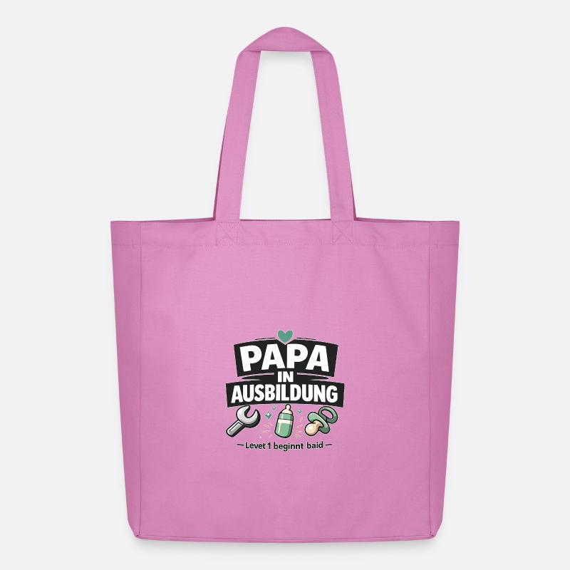 Dad in Training Level 1 - Midweight Recycled Tote Bag by Stanley/Stella - pink