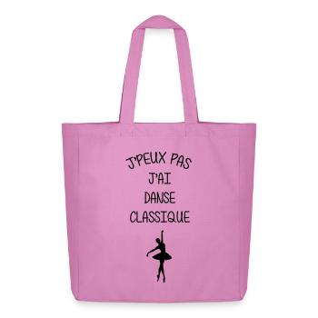 J’peux pas, j’ai danse classique - Tote bag Stanley/Stella Midweight recyclé - rose - Devant