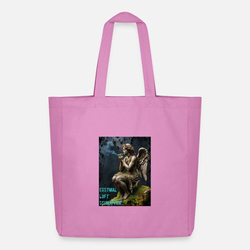 Rauchender Engel - Midweight recycelter Stoffbeutel von Stanley/Stella - Pink