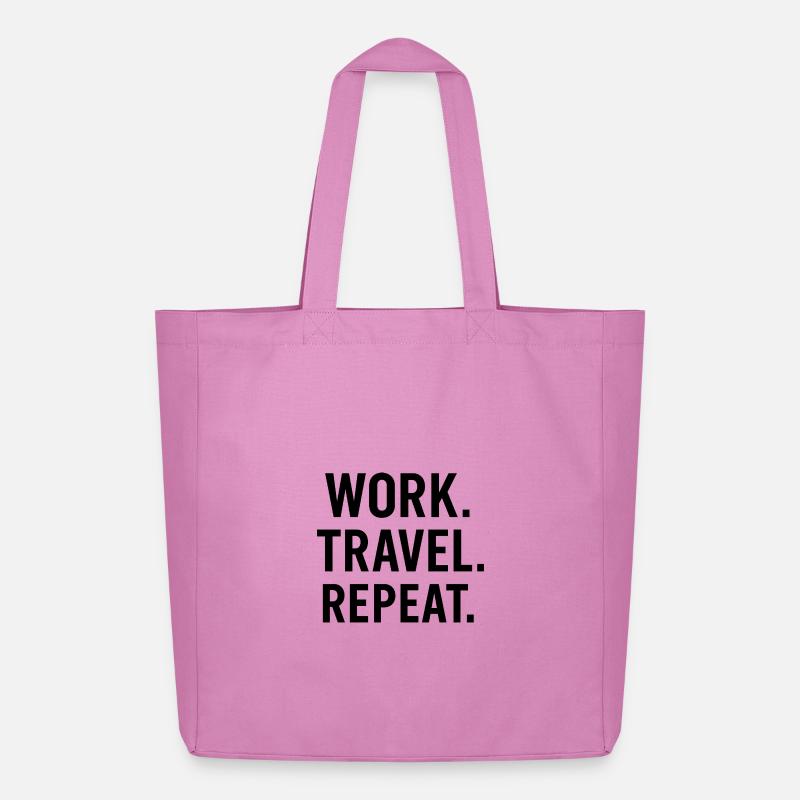 Work Travel Repeat – Abenteuer & Backpacker Shirt - Midweight recycelter Stoffbeutel von Stanley/Stella - Pink