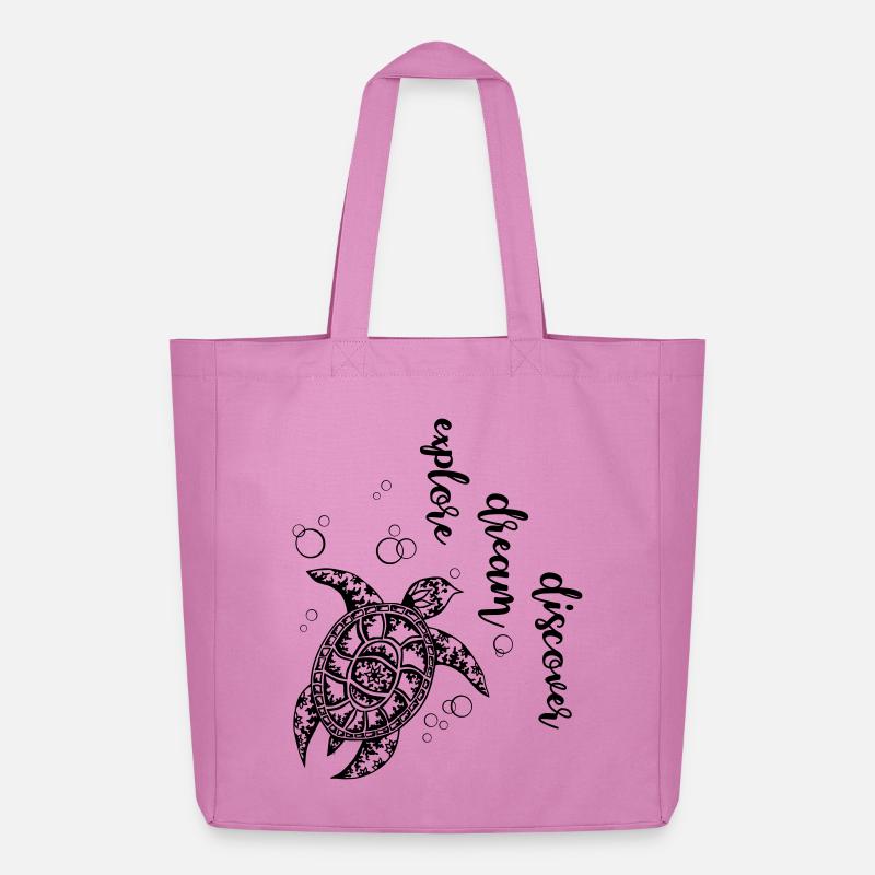 Explore Dream Discover - Turtle - Midweight recycelter Stoffbeutel von Stanley/Stella - Pink