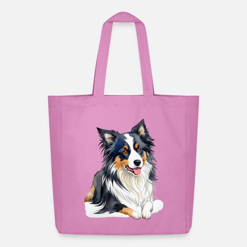 Border Collie - Midweight recycelter Stoffbeutel von Stanley/Stella - Pink