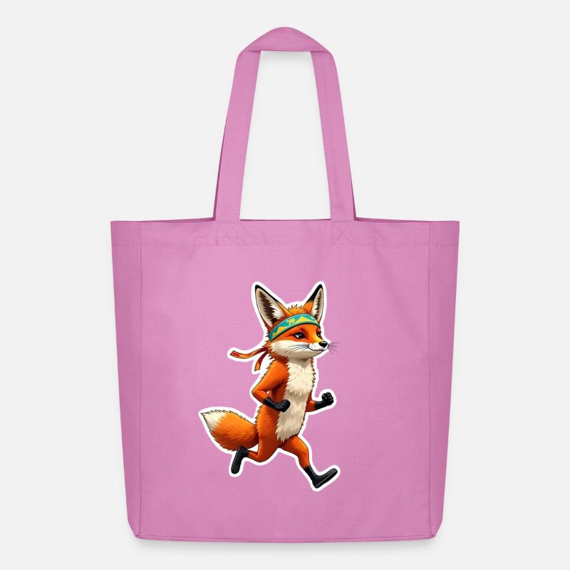 Let´s run, Fox - Midweight recycelter Stoffbeutel von Stanley/Stella - Pink