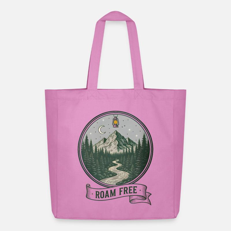 Mondscheinwald Frei durchstreifen - Midweight recycelter Stoffbeutel von Stanley/Stella - Pink