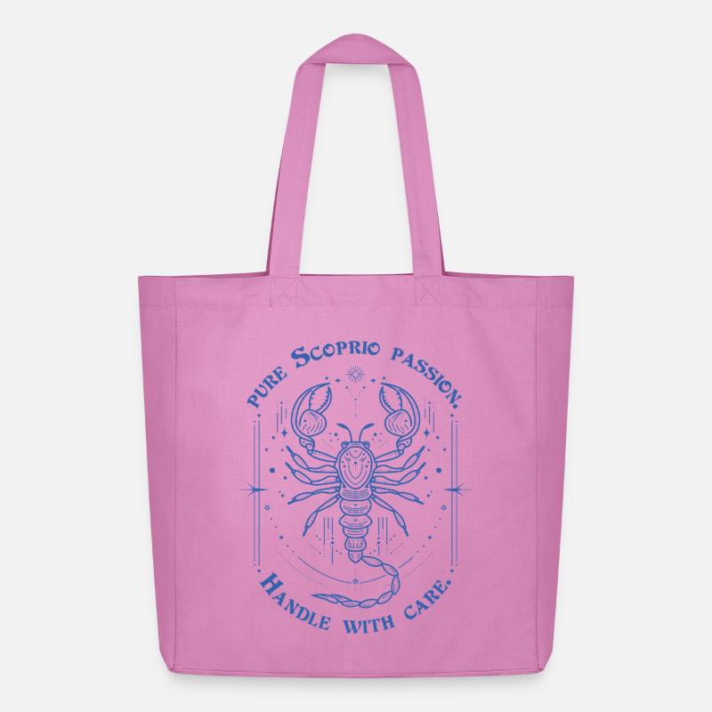 Skorpion Leidenschaft Sternzeichen Geschenk Astrologie Kunst - Midweight recycelter Stoffbeutel von Stanley/Stella - Pink