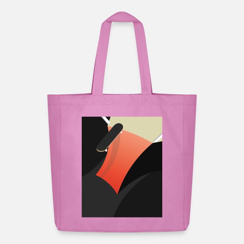 Abstract Red Skateboard - Midweight recycelter Stoffbeutel von Stanley/Stella - Pink