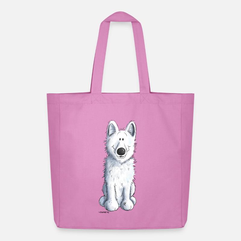 Schweizer Schäferhund - Midweight recycelter Stoffbeutel von Stanley/Stella - Pink