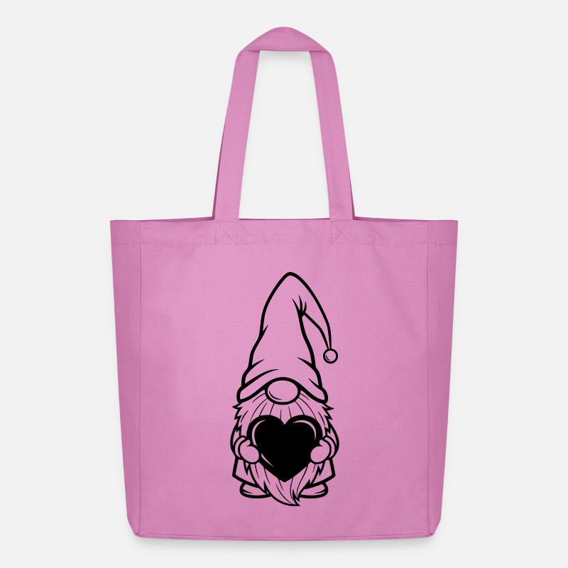 Wichtel mit Herz Geschenkmotiv - Midweight recycelter Stoffbeutel von Stanley/Stella - Pink