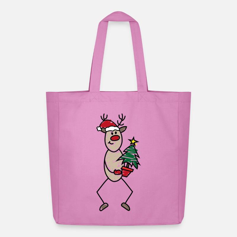 Weihnachten - Midweight recycelter Stoffbeutel von Stanley/Stella - Pink