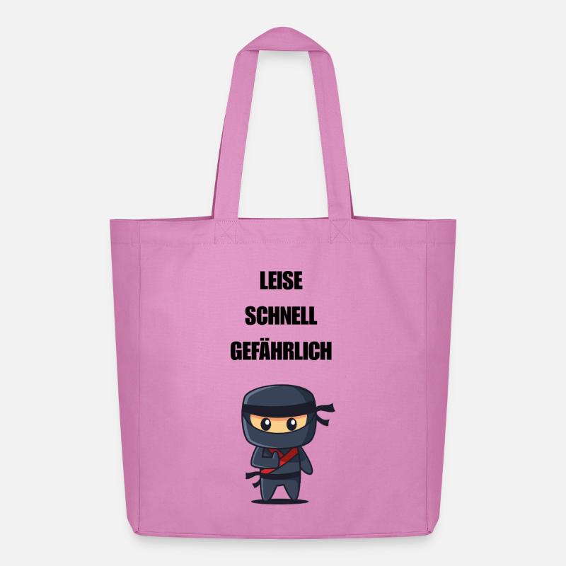 Leise Schnell Gefährlich Ninja - Midweight recycelter Stoffbeutel von Stanley/Stella - Pink