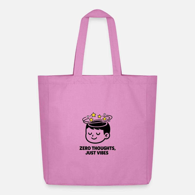 Zero Thoughts, Just Vibes - Midweight Recycled Tote Bag by Stanley/Stella - pink