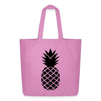 Ananas-Silhouette – Tropisches Statement-Design - Midweight recycelter Stoffbeutel von Stanley/Stella - Pink - Vorne
