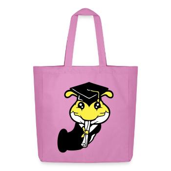 Loch Raupe Schulabschluss Abitur bestanden College - Midweight recycelter Stoffbeutel von Stanley/Stella - Pink - Vorne