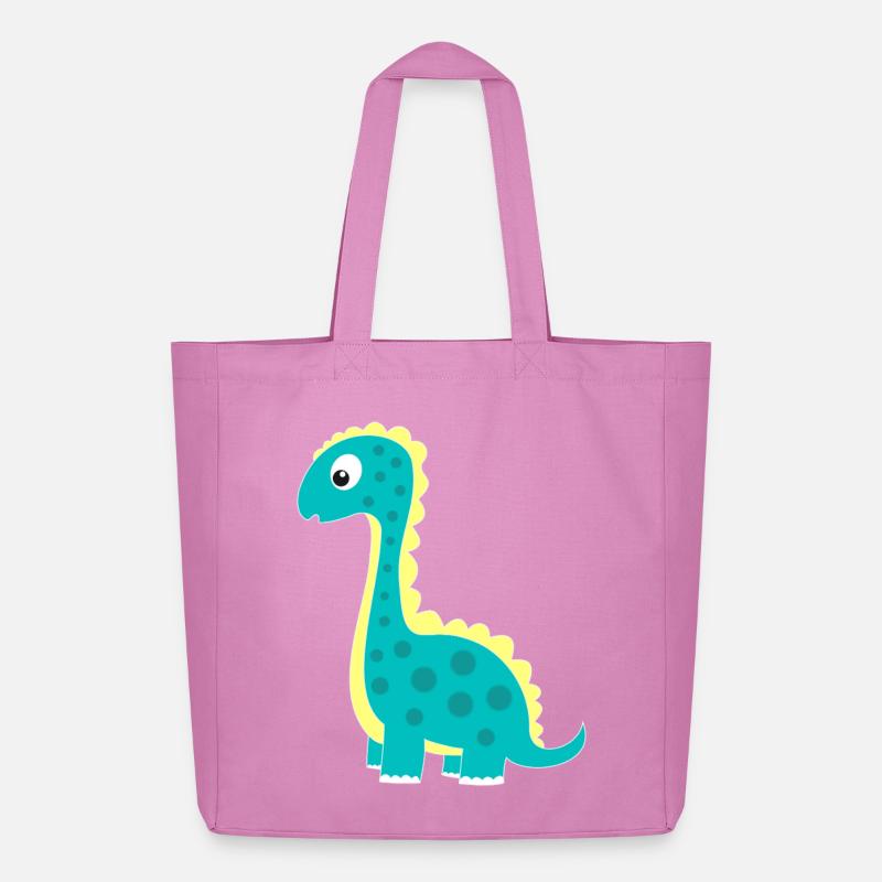 Kuscheliger Dinosaurier Glücksbringer - Midweight recycelter Stoffbeutel von Stanley/Stella - Pink