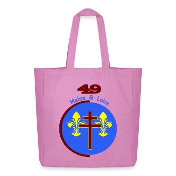 logo revisité du Maine et Loire 49 - Tote bag Stanley/Stella Midweight recyclé - rose - Devant