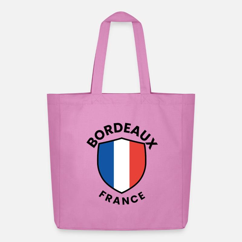Conception du bouclier du drapeau français - Tote bag Stanley/Stella Midweight recyclé - rose