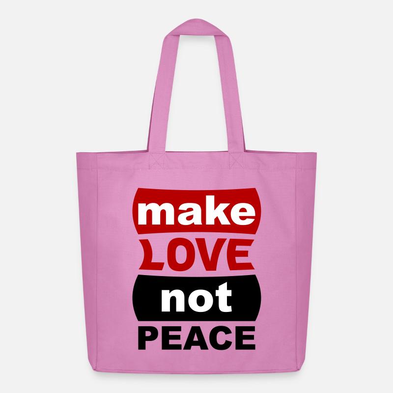 Make Love Not Peace - Midweight recycelter Stoffbeutel von Stanley/Stella - Pink